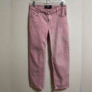 Hollister Pink Low-Rise Dad Jean Womens